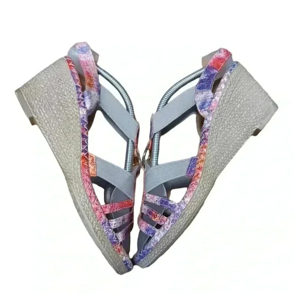 Remonte Metallic Espadrilles Wedge  Sling Back Sandals Size 38 - Picture 5 of 8